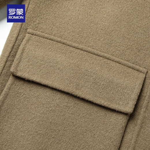 Romon [lana] Caqueta de lana de doble cara de lana para la chaqueta de la chaqueta de otoño y la solapa informal de invierno para hombres