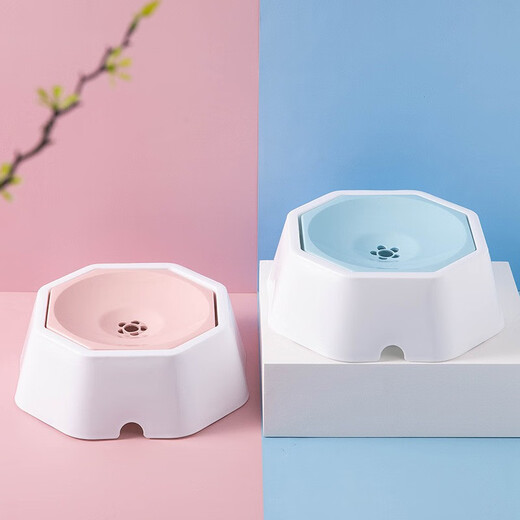 Yupinjia dog water drinking device Pet floating bowl Cat and dog water basin is not easy to wet the mouth Small and medium-sized dog water drinking tool to prevent overturning Pet floating bowl [blue]