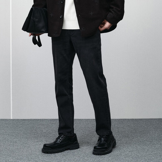 GXG Men's Wear Shopping Mall Same Style Dark Gray Slim Jeans Dark Gray 175/L