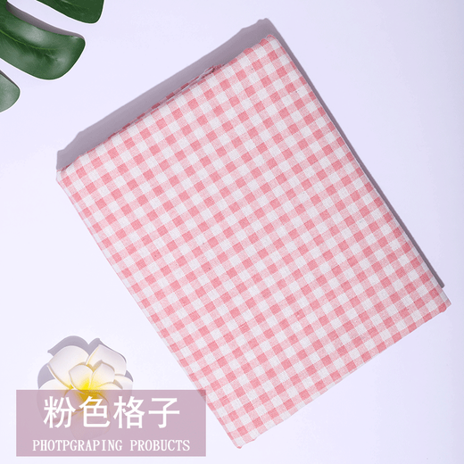 Jiazhilu tablecloth cotton and linen small fresh rectangular tablecloth tea table cloth tablecloth ins style desk cloth student dormitory pink plaid 100*150cm