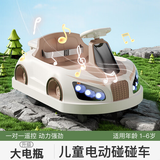 Xiaobu understands children's electric car baby bumper car kid's electric car 1-3-6 driving four-wheel toy electric car high-end remote control model double seat + early education music