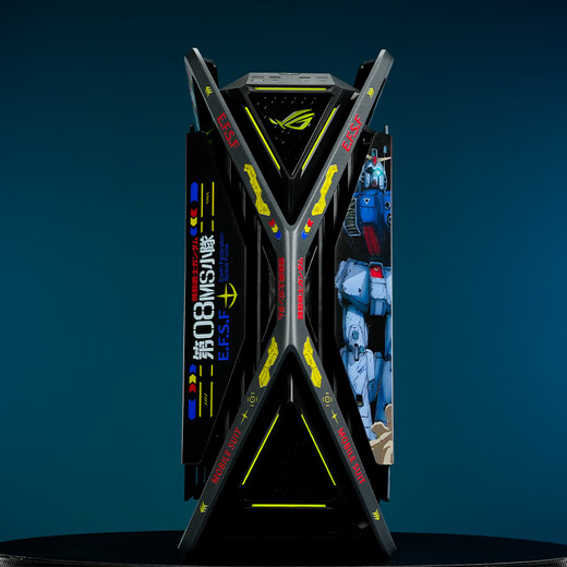 ASUS (ASUS) ROG GR701 Creation God White Chassis Blowing Snow Eva -Serie Customized UV -Tintenmalerei und Färbung voller Turmthema.