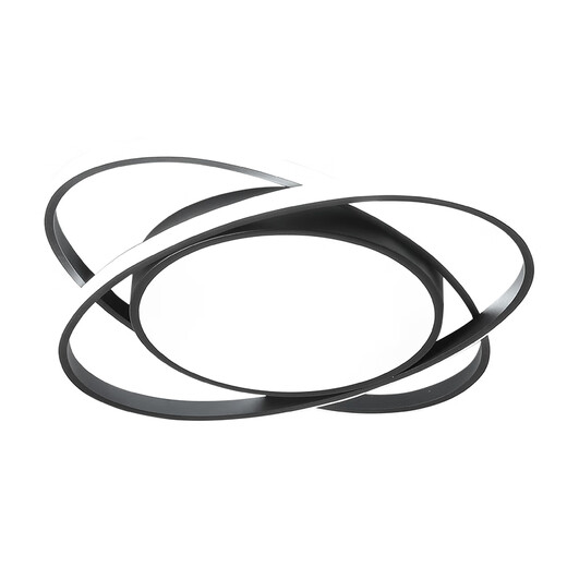 微伙北欧轻奢LED吸顶灯客厅卧室房间书房餐厅灯简约现代2024新款灯具 白色42CM 双环-58w LED三色调光