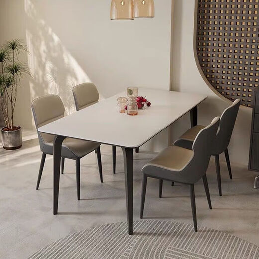 Full support solid wood base Inno slate dining table and chair combination 2025 new home small apartment living room dining table single dining table Inno slate + full support base 120x70x76