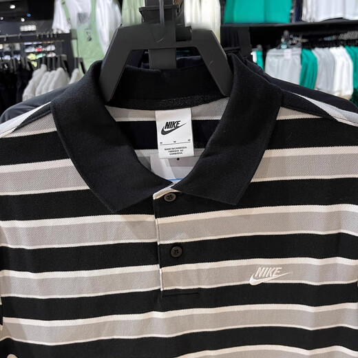 耐克（NIKE）男子POLO衫短袖运动休闲条纹翻领透气半袖T恤 FN3897-010 FN3897-010 M