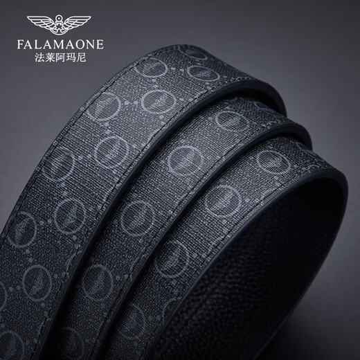 Falai Armani Belt Men Genuine cuero de cuero Valentín Día Cabeza Cabeza de la cabeza de vaca Men Light Luxury Casual de alta gama Regalo de alta gama para hombres de cumpleaños Golden 841 [Caja de regalo de mostrador] 120cm