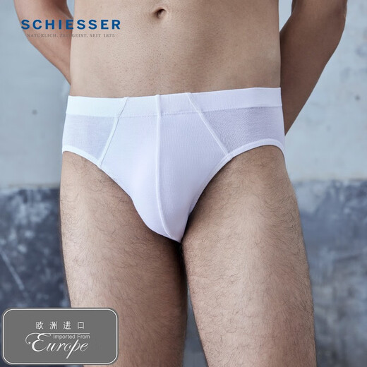 Schiesser Men's Underwear Modal Breathable Briefs [European Imports] E5/20036S Black 1 Pair L