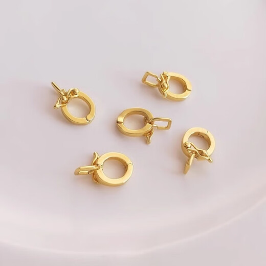 Fat Donglai's same style universal buckle 18k gold color-preserving pendant buckle 18K gold-covered buckle handmade diy necklace bracelet 8x13mm 18k pendant buckle 1 piece