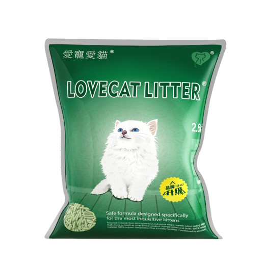 lovecatlitter pet tofu cat litter deodorized green tea original cat litter/tofu litter cat litter 2.6kg green tea cat litter 6 packs whole box