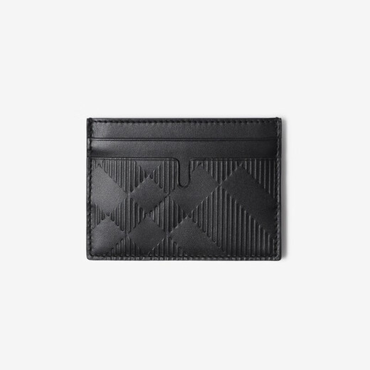 BURBERRY Gift Checkered Leather Card Holder