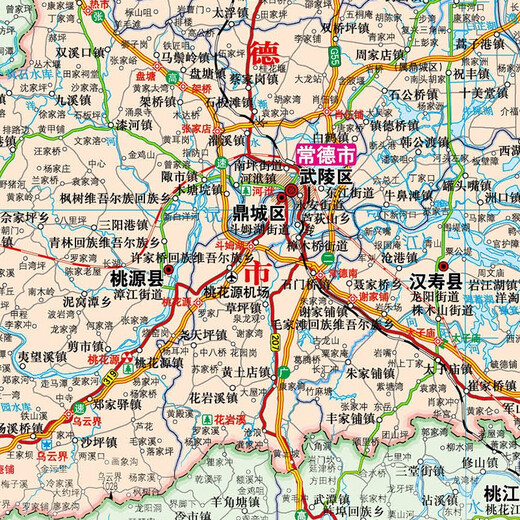 湖南地图 2025年湖南省政区交通地形 1068*749毫米