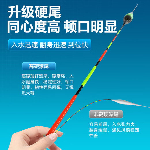 Little Phoenix Silver Carp Big Body Carp L-DD06 Bite hook color change day and night dual-purpose float hard tail eye-catching trip fish float far-over