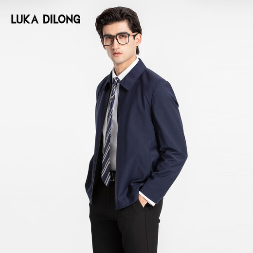 Luca Dilon шерстяная легкая роскошная весенне-осенняя тонкая одежда в стиле ретро шерстяная деловая мужская классическая куртка с лацканами темно-синяя 2XL 54