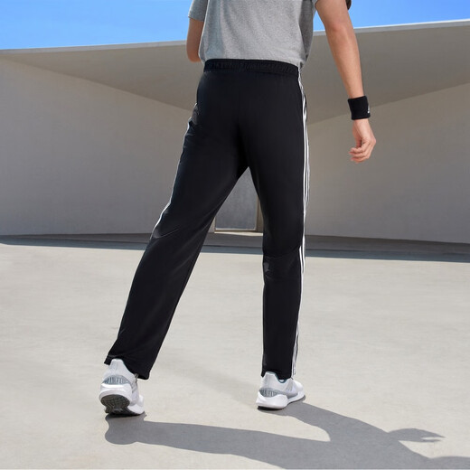 阿迪达斯 （adidas）男裤运动裤2025夏季新款直筒休闲裤速干透气跑步健身长裤 EI9761黑色直筒速干 S