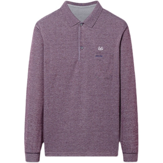 Hengyuanxiang Herren Pure Cotton Long-Ärmeln T-Shirt Herren Spring- und Herbst-Dünn-Basis-Hemd mittleren Alters und älteren Vaters Herbsttasche 9902-Grüne 170/l [Empfohlen 120-140jin [Jin gleich 0,5 kg]]