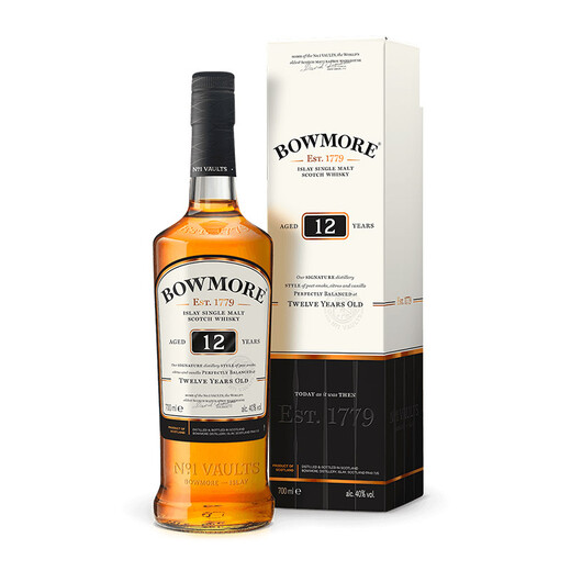 Bowmore 12 Jahre Isle of Scotland Single Malz Whisky 700 ml 40 Grad Geschenkbox Importierter Wein