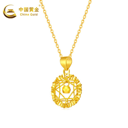 CHINA GOLD K gold necklace dream catcher Mobius chain clavicle chain for mother and wife birthday gift about 1g