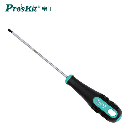 Baogong (Pro sKit) 9SD-205A green and black two-color screwdriver slotted screwdriver -3.0 3.0x100mm