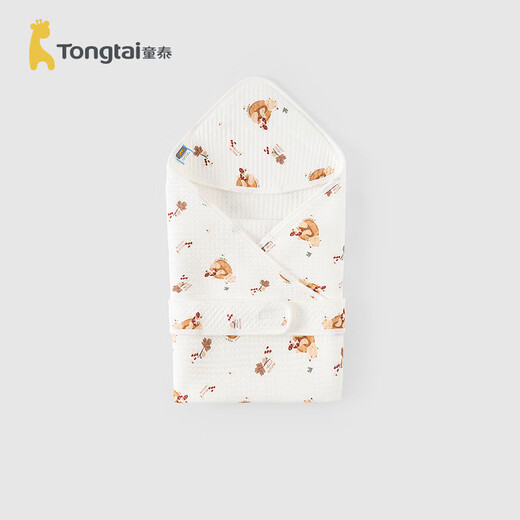 Tongtai (TONGTAI) baby blanket autumn and winter 0-3 months baby blanket TS43C201-DS orange 80*80cm