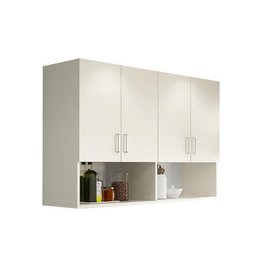 Oushitang solid wood kitchen wall cabinet wall cabinet bedroom wall-mounted balcony simple wall-mounted cabinet bathroom bathroom storage top cabinet length 90 * depth 30 * height 80 three doors E0 grade solid wood assembly