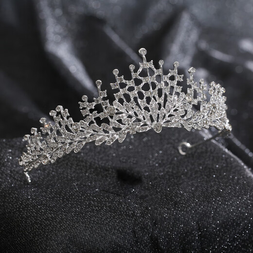 Xianyi gift boxed crown tiara, birthday gift, rhinestone high-end crown, coming-of-age ceremony, 18-year-old wedding proposal, new headband, gift box-luxury silver crown