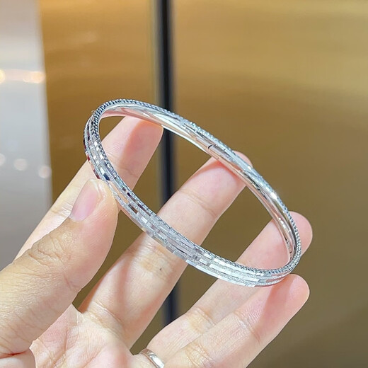 Kaibaolou pt950 platinum bracelet Royal concubine oval platinum bracelet bracelet frosted bright surface PT999 Mother's Day gift 19g solid mouth double sand 5mm remarks ring number customization