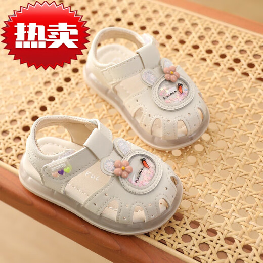 Didi.Ni HEYDIDY new Baotou soft sole non-slip girls baby sandals 0-2 years old 1 summer 3 baby toddler 4 princess 6-18 months lotus color 202 sandals inner length 14.5cm 23 size