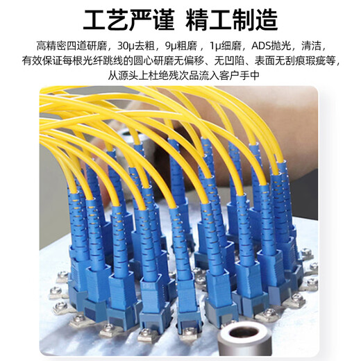 优普连 短光纤跳线0.2米0.3米0.5米单模单芯多模双芯光纤短接线SC转FC-SC-LC尾纤光钎线电信级 定制 电信级单模单芯SC-SC 0.2米