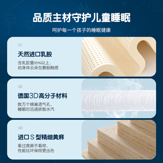 寻梦者护脊十大名牌床垫3D无胶精细黄麻乳胶婴儿上下床定制折叠薄垫 J款 2cm黄麻+6.5圈弹簧【14cm】 1350*2000mm