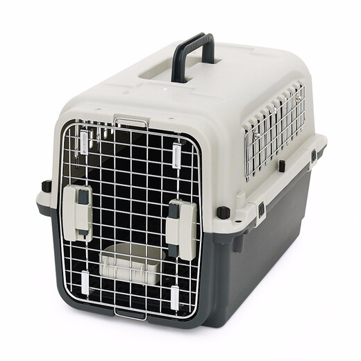Huayuan pet equipment (hoopet) pet air box dog aircraft consignment box cat outing cat bag small dog Air China car dog cage large dog Air China model number 2 60*39*39cm with iron window
