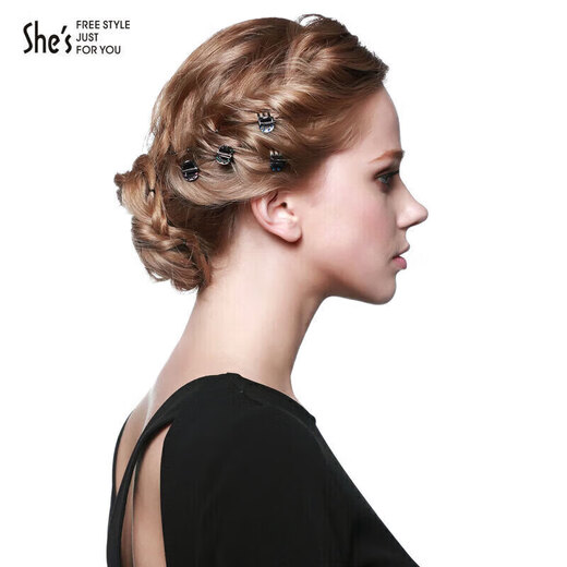 She s Qianzi imitation crystal simple small hair clip fashion bangs hair clip birthday gift for girlfriend CC color