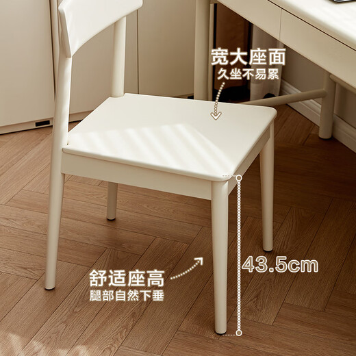 Quanyou Home Modern Simple Furniture Computer Desk Home Study Desk Student Writing Desk Table and Chair Bookcase Set White | Single Book Chair