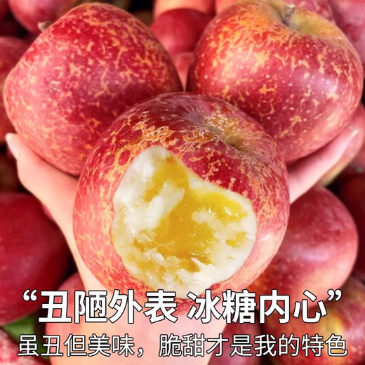 Jingmi Sichuan Daliangshan Ugly Apple Net 4.5Jin Jin is equal to 0.5kg Single fruit 70mm + fresh fruit rock candy heart apple straight from the source
