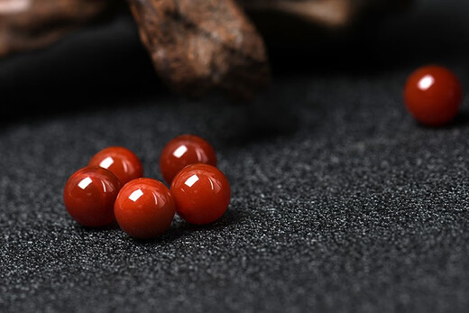 Zun cabinet 7A natural Sichuan Nanhong agate loose beads, flame red persimmon red agate beads, diy bracelets, cultural toys and accessories, preferred Nanhong 12mm one