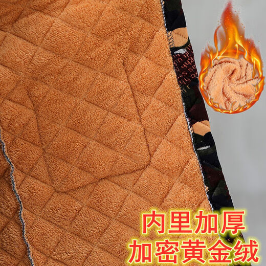 AJXOOR winter camouflage cotton coat plus velvet and thickened labor protection work site men's work clothes cotton coat jacket No. 1 color medium size recommended 135-170 Jin Jin equals 0.5 kg