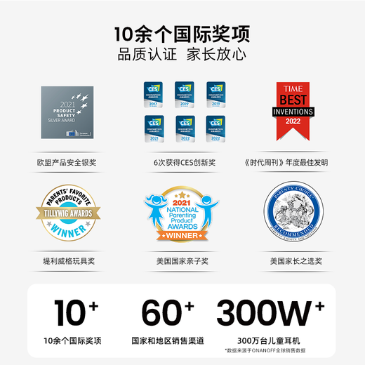 onanoff儿童蓝牙耳机高品质头戴式益智玩具有线无线双模式 学生听音乐英语网课学习性价比款 POPFUN白色