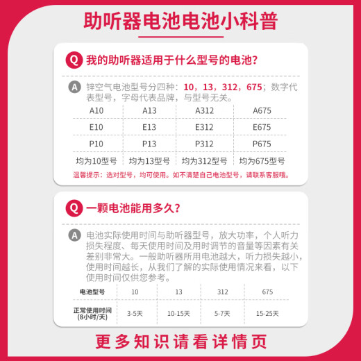 峰力德国进口助听器电池专用引擎锌空气e10/e13/e675纽扣电池 【高品质】安湃声A312【一盒/60颗】送收纳盒