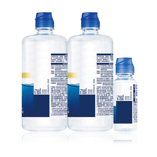 Bausch & Lomb Runming Zhenjing Contact Lens Water Care Solution Triple Sterilization Clear Upgrade Imported 355mlx2+60ml