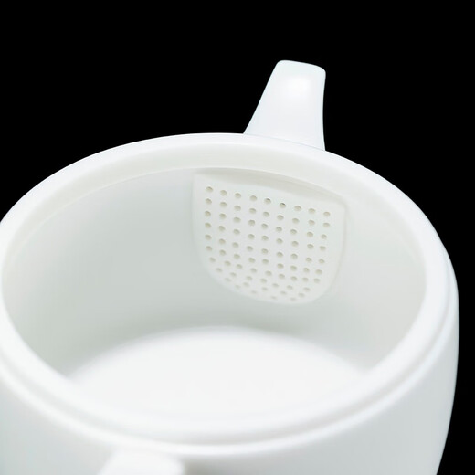 Yuquan Longmen, Dehua white porcelain teapot, mutton fat jade porcelain, plain-fired Hanwa pot, Kungfu tea set, large teapot, ceramic teapot, Hanwa pot (about 280ml_)