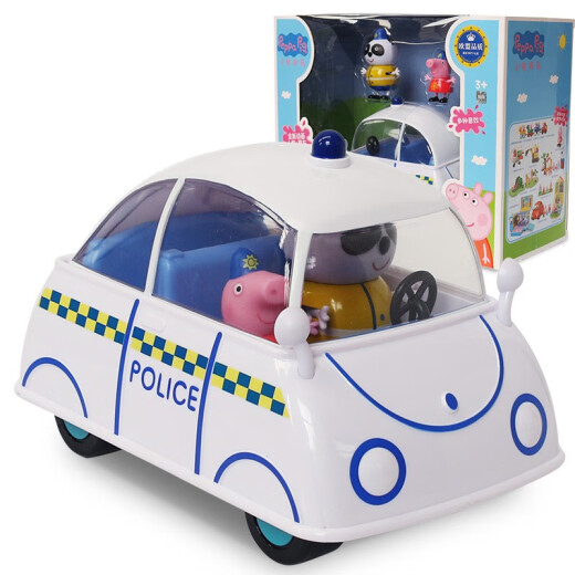 Peppa Pig toys Peppa Pig doll family scene set Playing house children girl gift Peppa Pig happy police car