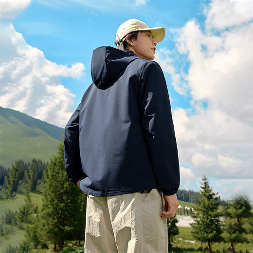 361°外套男士春秋季防泼水夹克风衣运动休闲连帽长袖上衣652434602D-9