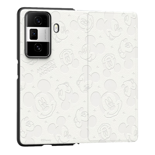 
Pure color, suitable for Honor magicvs3 mobile phone case Magic VS3 folding screen magnetic suction flap full-pack anti-fall Disney cartoon plain leather imprinted fashionable flip leather case [Pearl white]