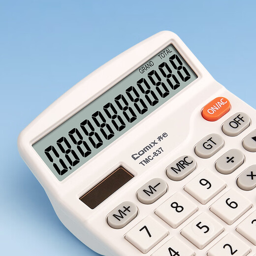 Comix Dual Power Desktop Office Calculator 12-Bit großer Bildschirm Desktop Computer Office Stationery Supplies TMC-837 Orange White