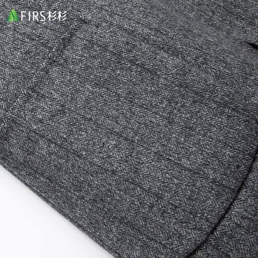 杉杉羊毛双面毛呢西服男士外套秋冬季商务休闲工装单西装短款上衣男装