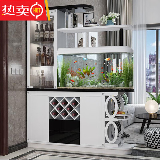 Eingangsschrank mit Fischtank Wohnzimmer moderne einfache Trennschrankraum Hallschrank doppelseitiger Schrank Weinschrank Schuhschrank Bildschirm Trennwand 3895 Assembly X Frame Struktur Struktur