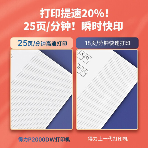 得力云打系列多功能黑白激光一体机 学生作业资料文件 双面速打 商用打印机家用打印机手机打印机 2500系列标配硒鼓T1A