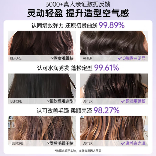 OHBT Australian white foam hair wax for curly hair, moisturizing and styling, fluffy French perm curls, long-lasting fragrance, elastic female repair curls, foam hair wax + hair mask