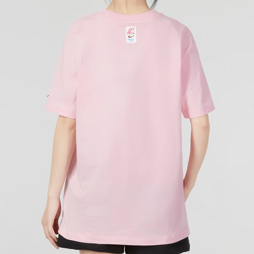 Nike (Nike) Kurzärärmelte T-Shirt Frauen Sommer Neue gedruckte Sportbekleidung loser atmungsaktivem runden Hals Casual Top FN3711 FJ7714-690 Pink XS