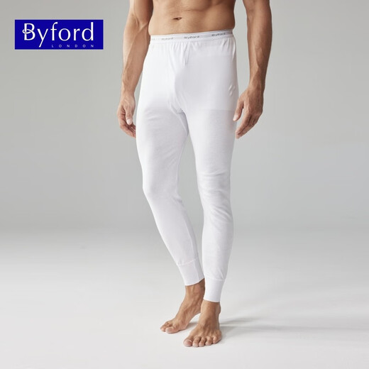 BYFORD (BYFORD) men's autumn clothes and trousers cotton counter knitted thermal underwear set long sleeve base men's red MW8826846 MW8846+MW8950-set-white-thick M