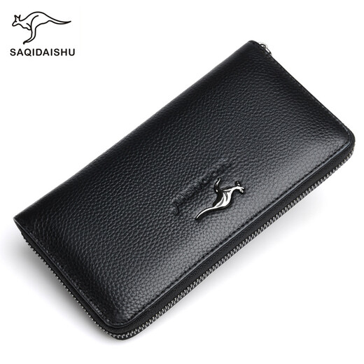 SAQUE SAQI KANGAROO (SAQIDISHU) Portefeuille pour hommes longs Business Business Businet Zipper Embrayage Drive de licence de permis de conduct